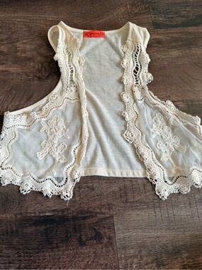 Spoiled Cream Lace Crochet Trim Women's Camisole Vest